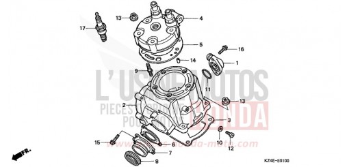 CYLINDER/CYLINEDR HEAD CR125R1 de 2001